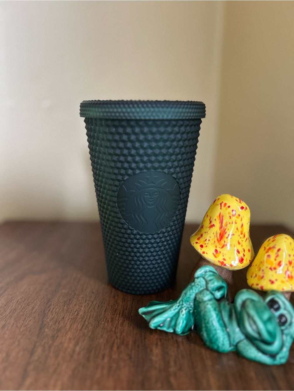 Starbucks 2022 Matte Dark Green Studded 16oz